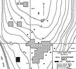 Map of the hilltop excavations