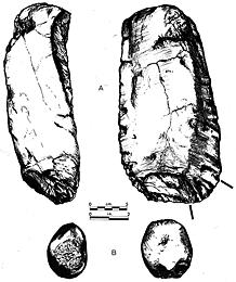 Large tool and hammerstone
