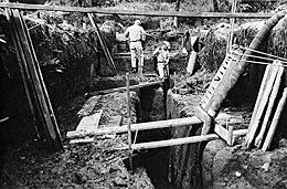 Main trench looking west in 1964