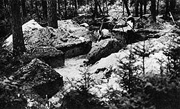 Excavation at the hilltop campsite