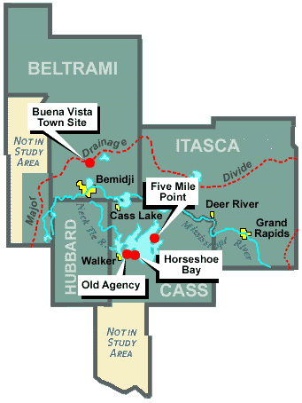 Northern Headwaters Historical Sites Map