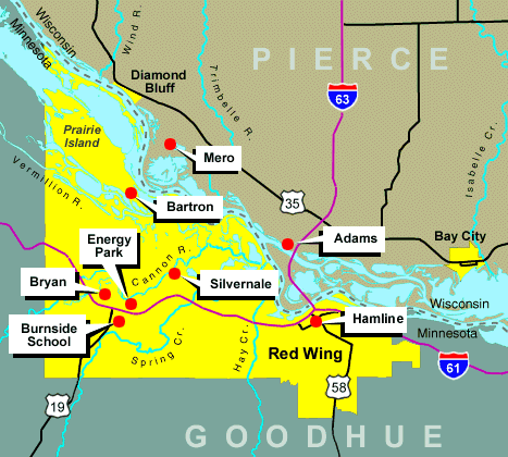 Red Wing Locality Precontact and Historic Sites Map