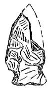 drawing of corner-notched point