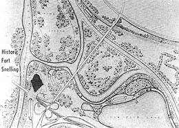 map of Ft. Snelling