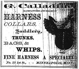 Advertisement from Minneapolis Street Directory, (1873-1874