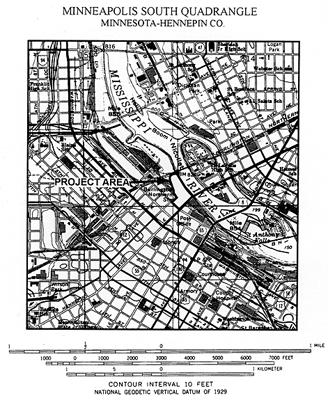Minneapolis south quadrangle showing site
